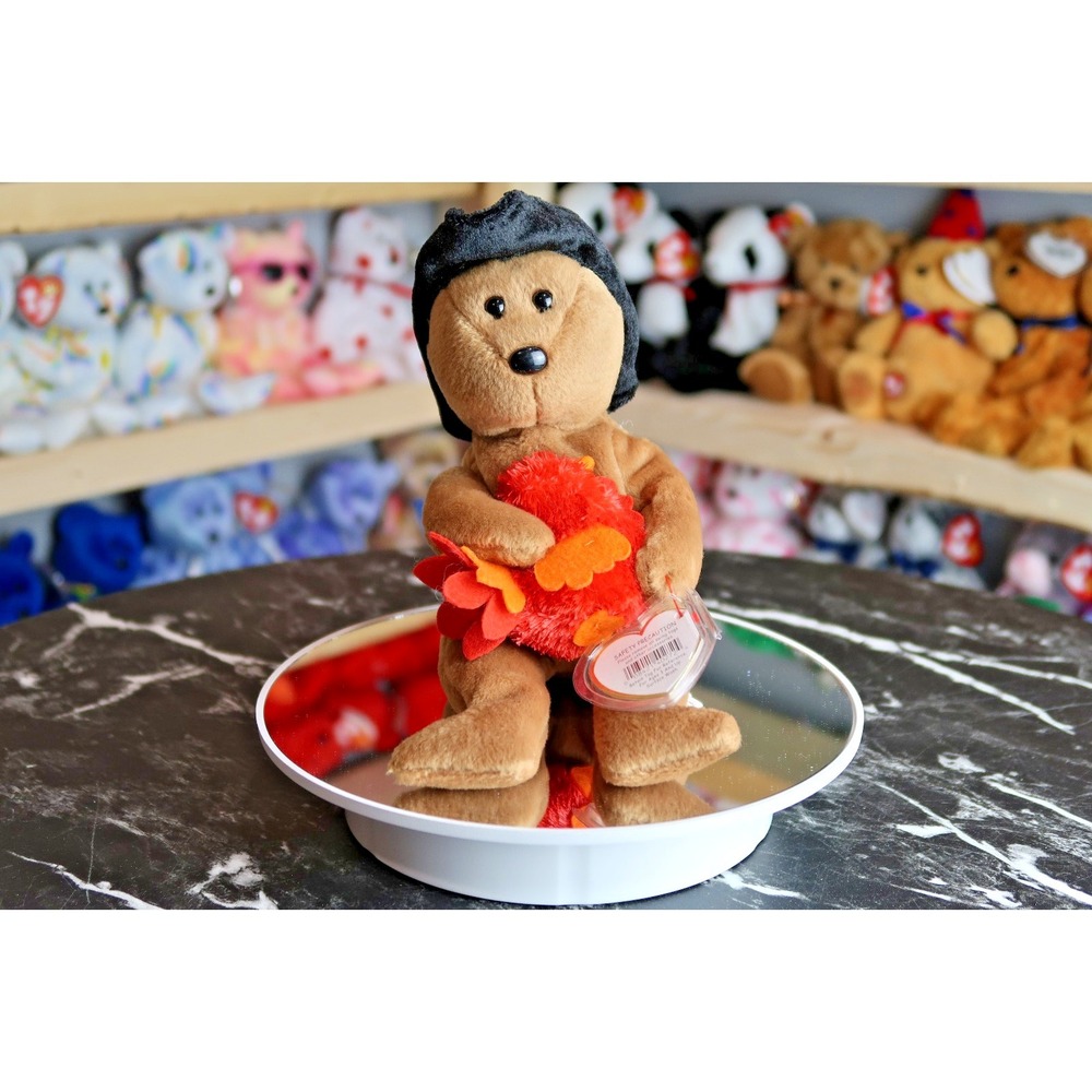 TY Beanie Baby - Plymouth the Bear |‎ Tush Tag Wear | Vintage | Rare